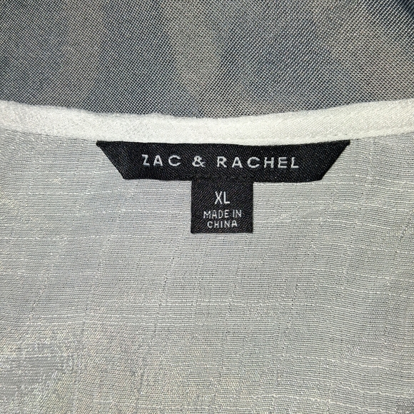 Zac & Rachel White Blouse with Floral Embroidery Bohemian Size XL - Picture 2 of 16